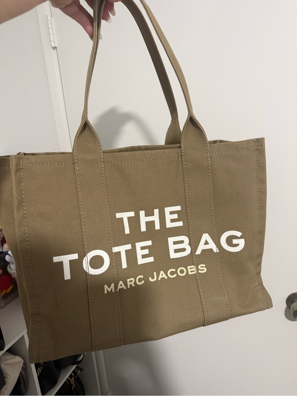 Marc Jacobs Canvas Tote Bag in Green with White Logo